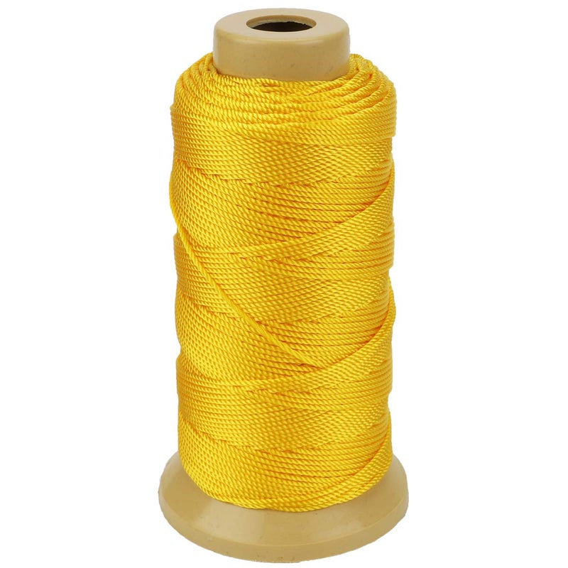 McFanBe Twisted Nylon Line Twine String Cord for Gardening Marking DIY Projects Crafting Masonry (Yellow, 1.5mm-328 feet) - Image 1